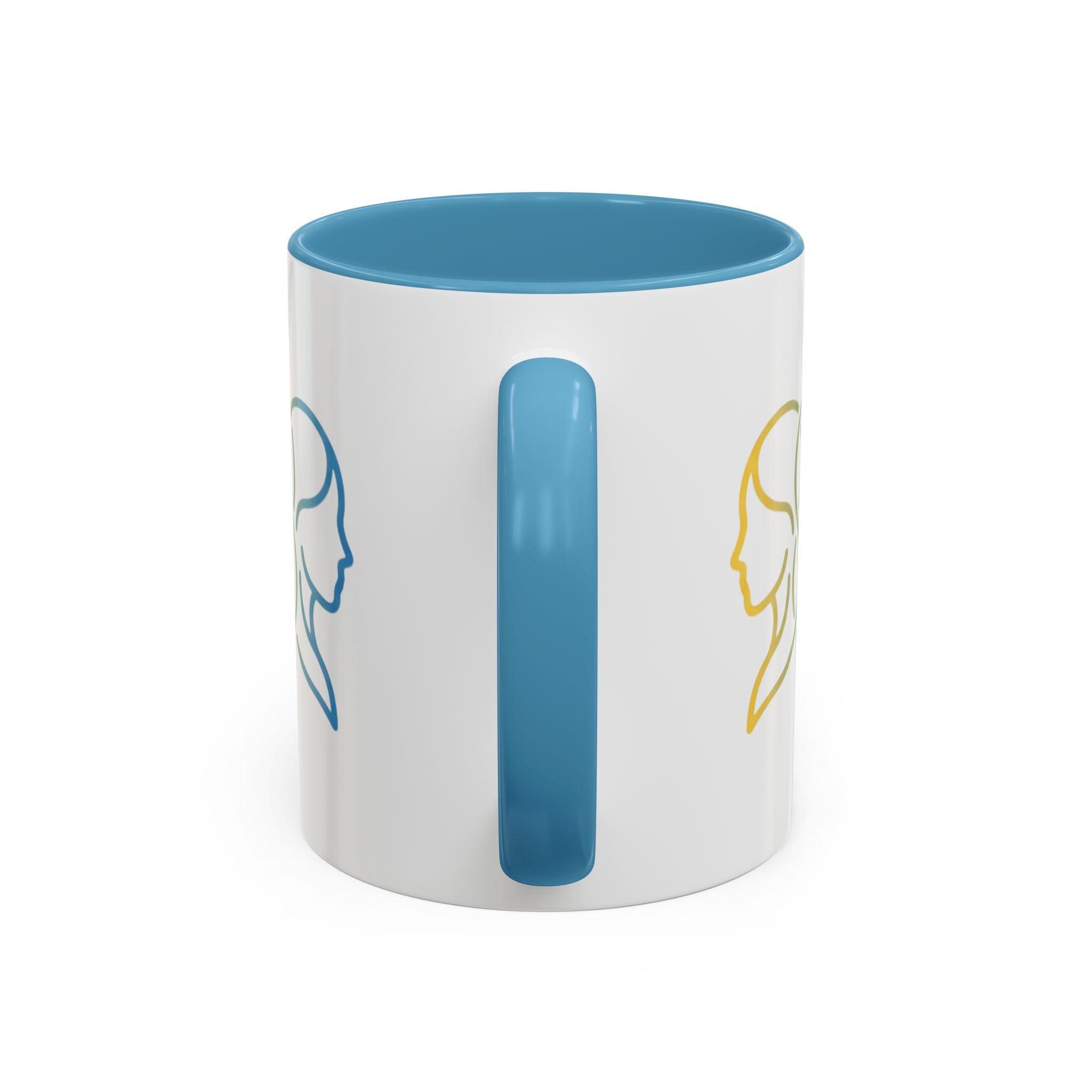 Gemini Zodiac Accent Coffee Mug — Color Gradient Twins Horoscope Gift