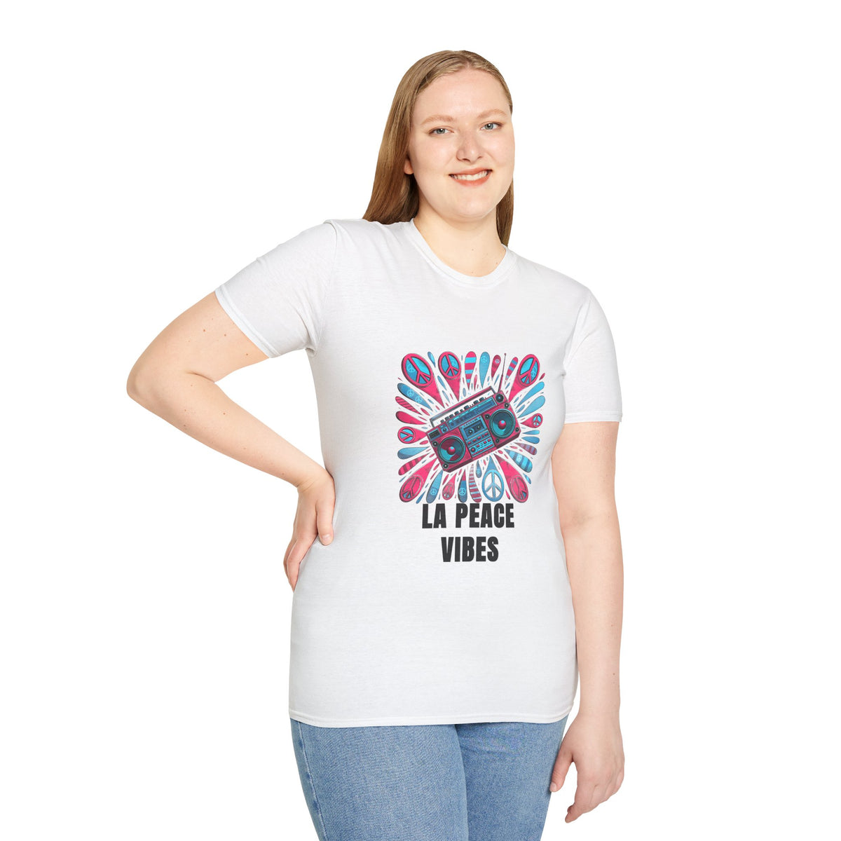 La Peace Vibes T-Shirt — Retro Boombox Peace Sign Graphic Tee - Trending Now - August 2026