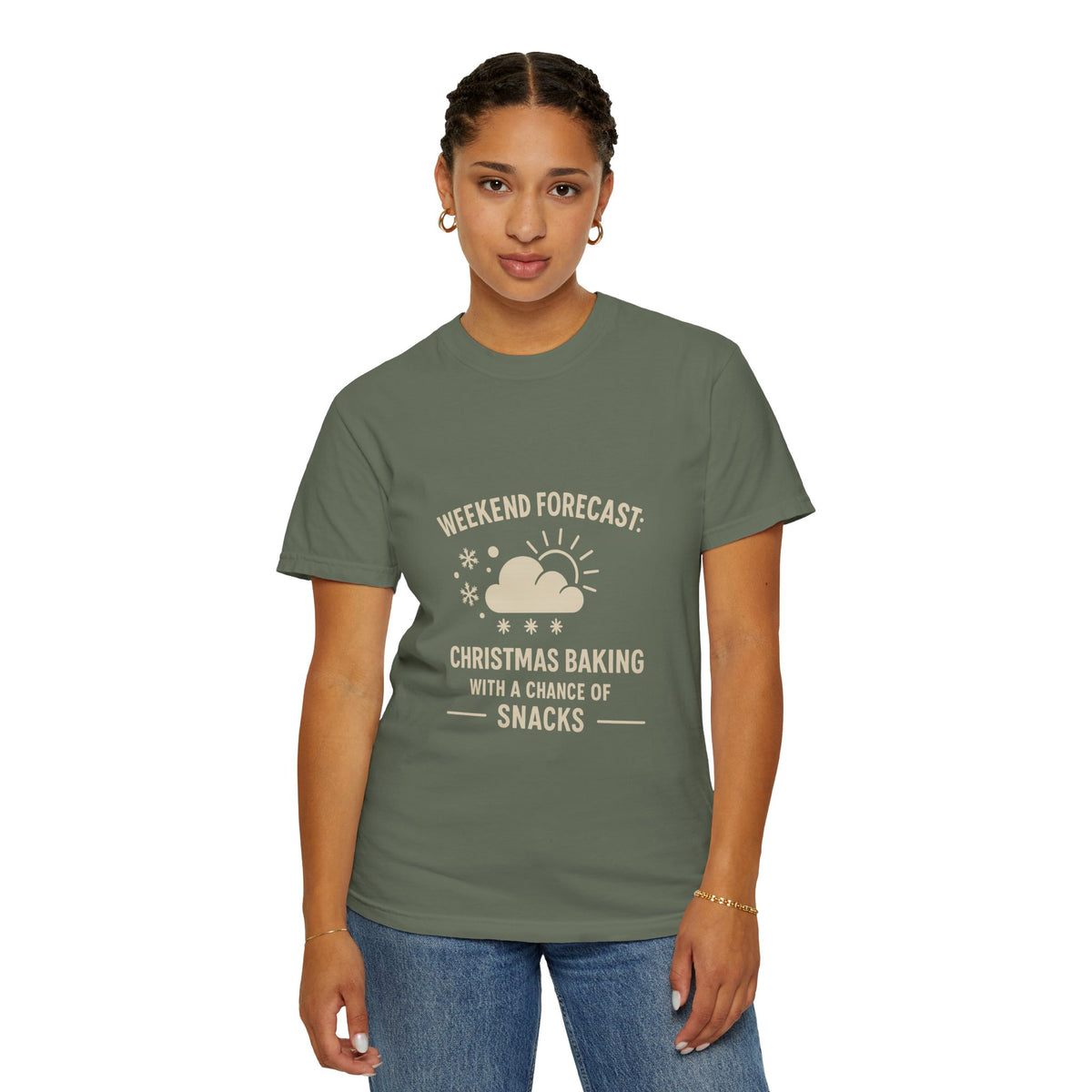 Christmas Baking T-Shirt — "Weekend Forecast: Christmas Baking with a Chance of Snacks"- Trending Now - October 2026
