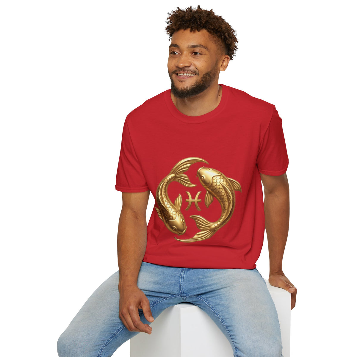 Pisces Gold Fish T-Shirt — Zodiac Symbol Astrology Tee