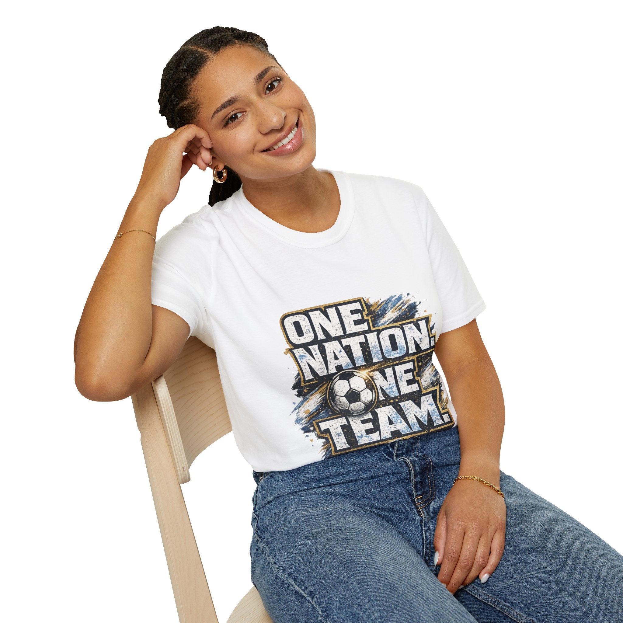 One Nation One Team Soccer T-Shirt — Supportive Fan Tee
