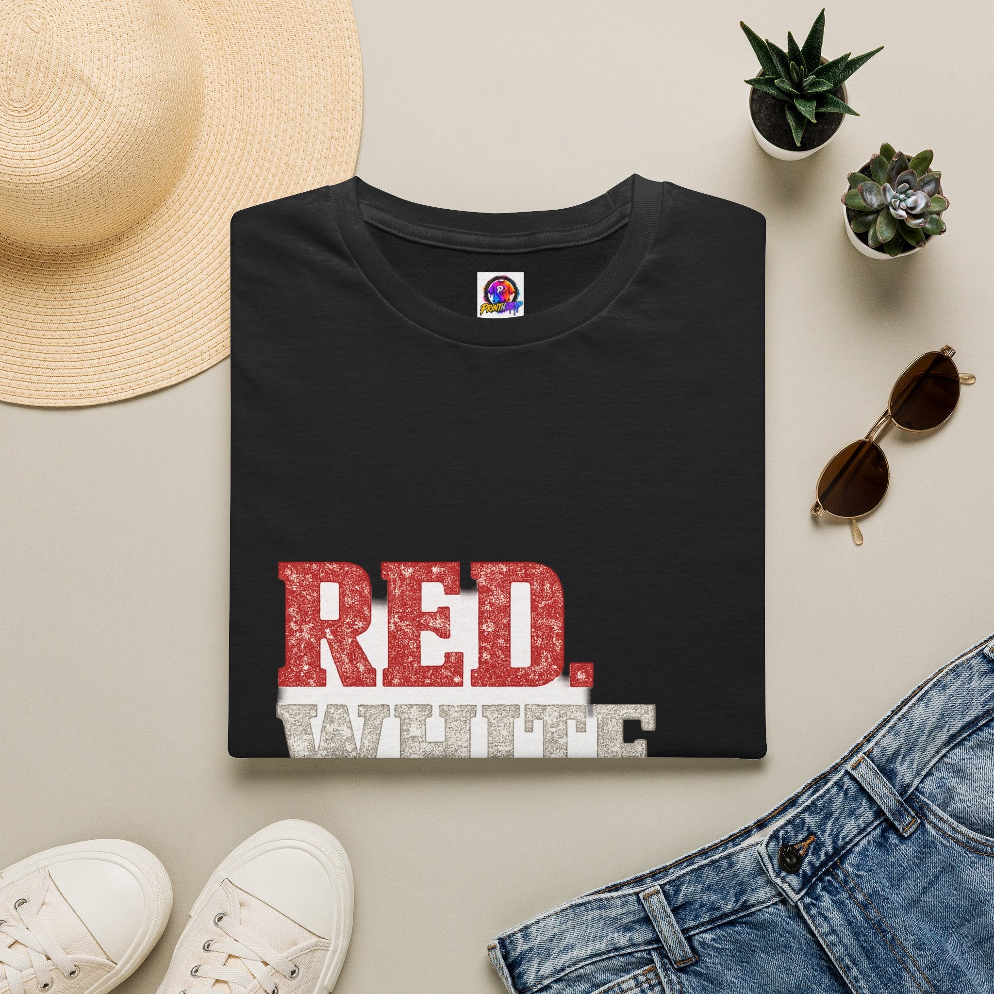 USA Patriotic 'Red. White. Go.' T-Shirt — 4th of July Independence Day Tee