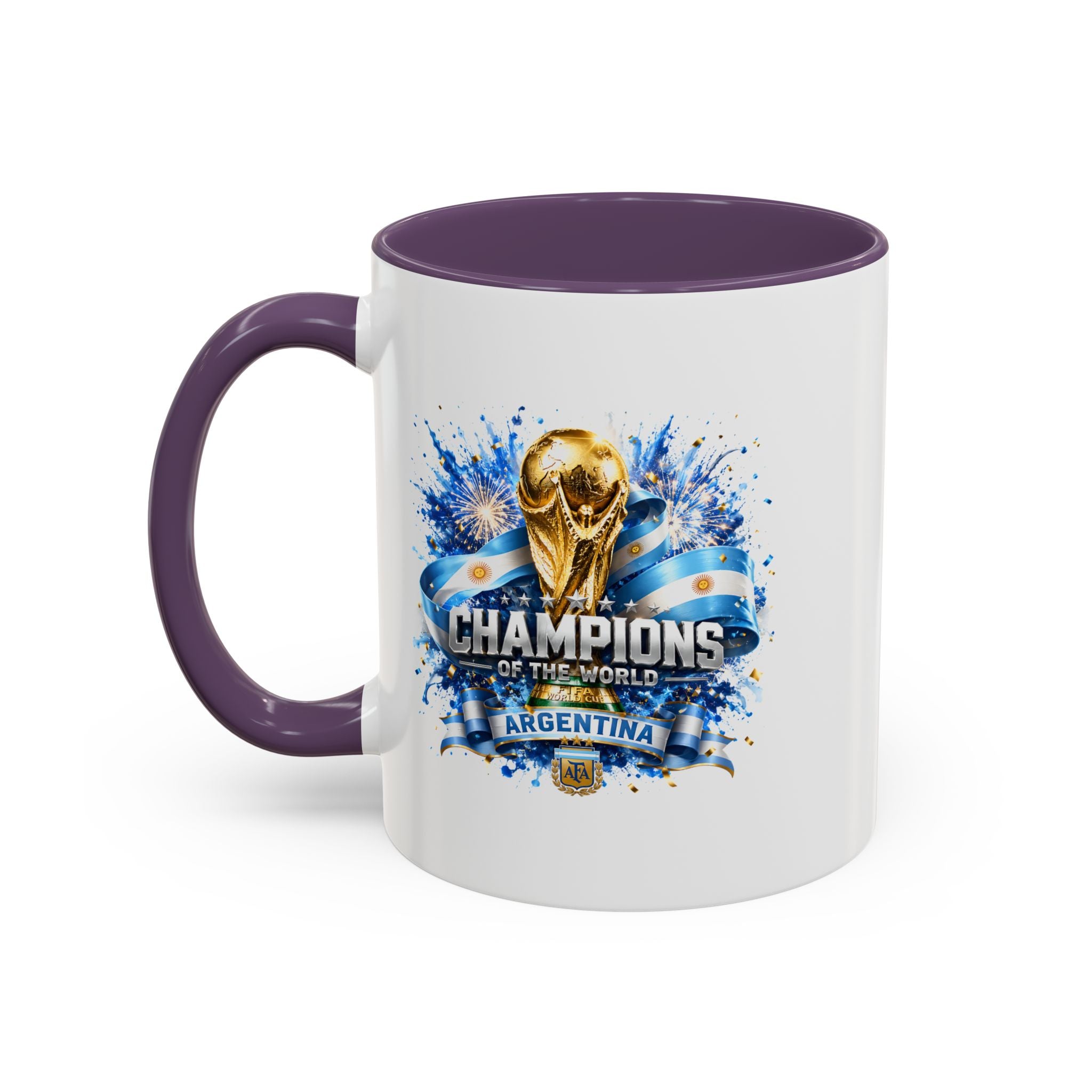 Argentina World Cup Champions Coffee Mug — 'Champions of the World' Accent Mug