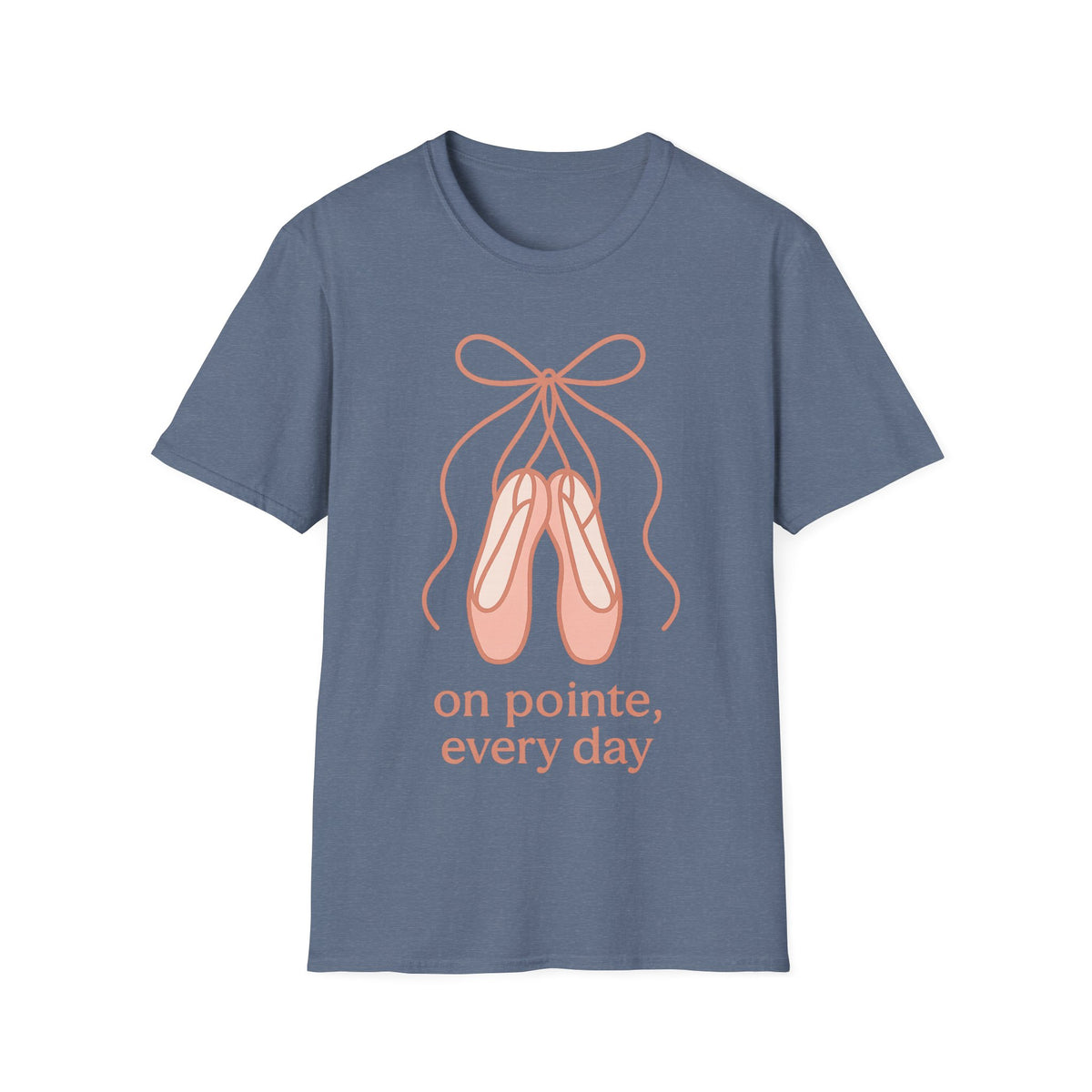 "On Pointe Every Day" Ballet Pointe Shoes Tee - Cute Coquette Balletcore Aesthetic White T-Shirt - Trending Now - September 2026