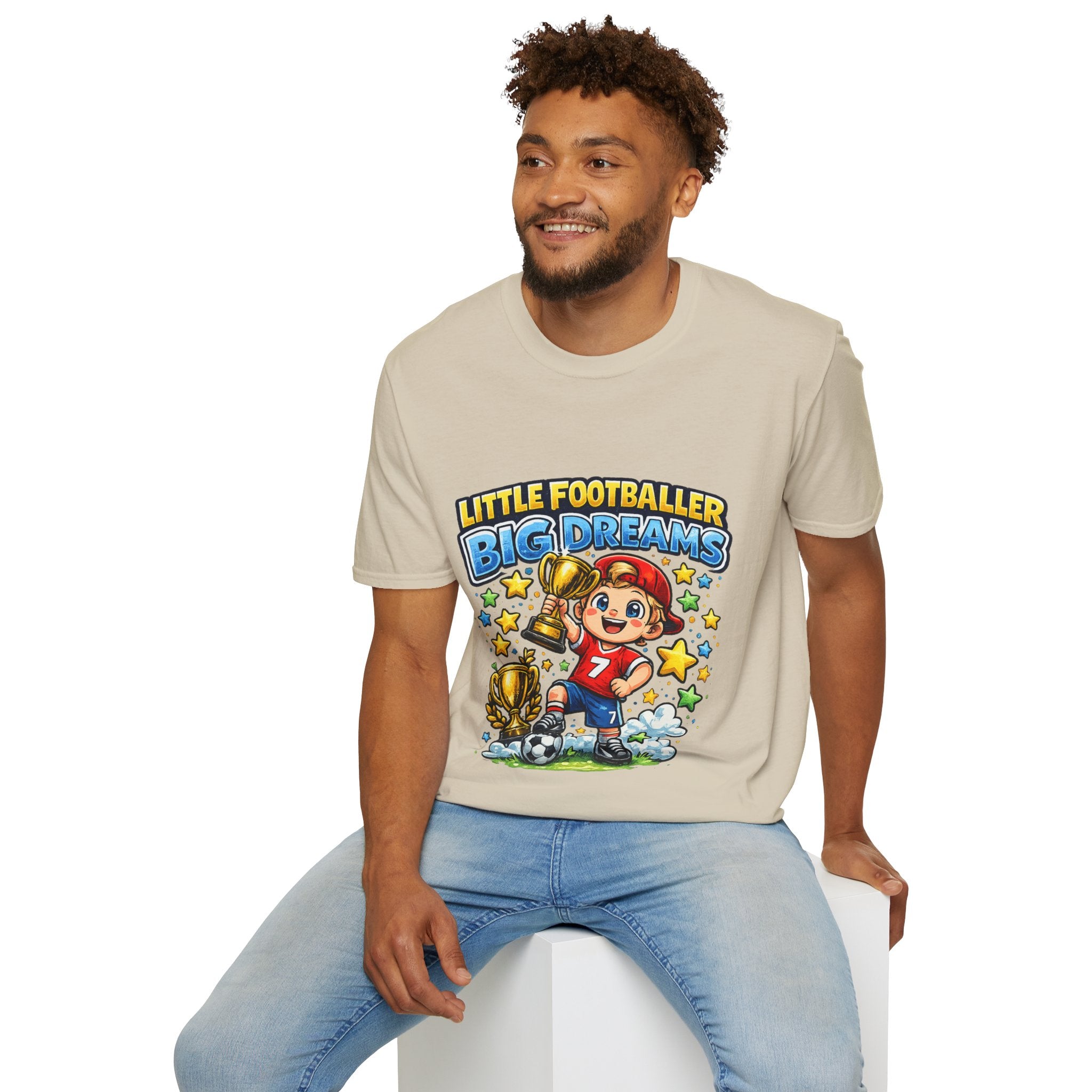 Kids Football T‑Shirt — "Little Footballer Big Dreams" Graphic Tee