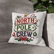 Christmas North Pole Crew Holiday Pillowcase — Christmas Decorative Throw Pillow