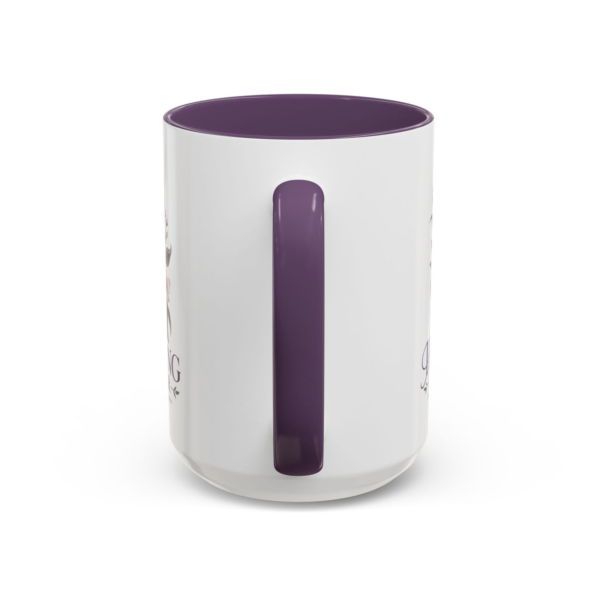 Healing Is Power Purple Ribbon Coffee Mug — Domestic Violence Awareness Accent Mug (11/15oz)