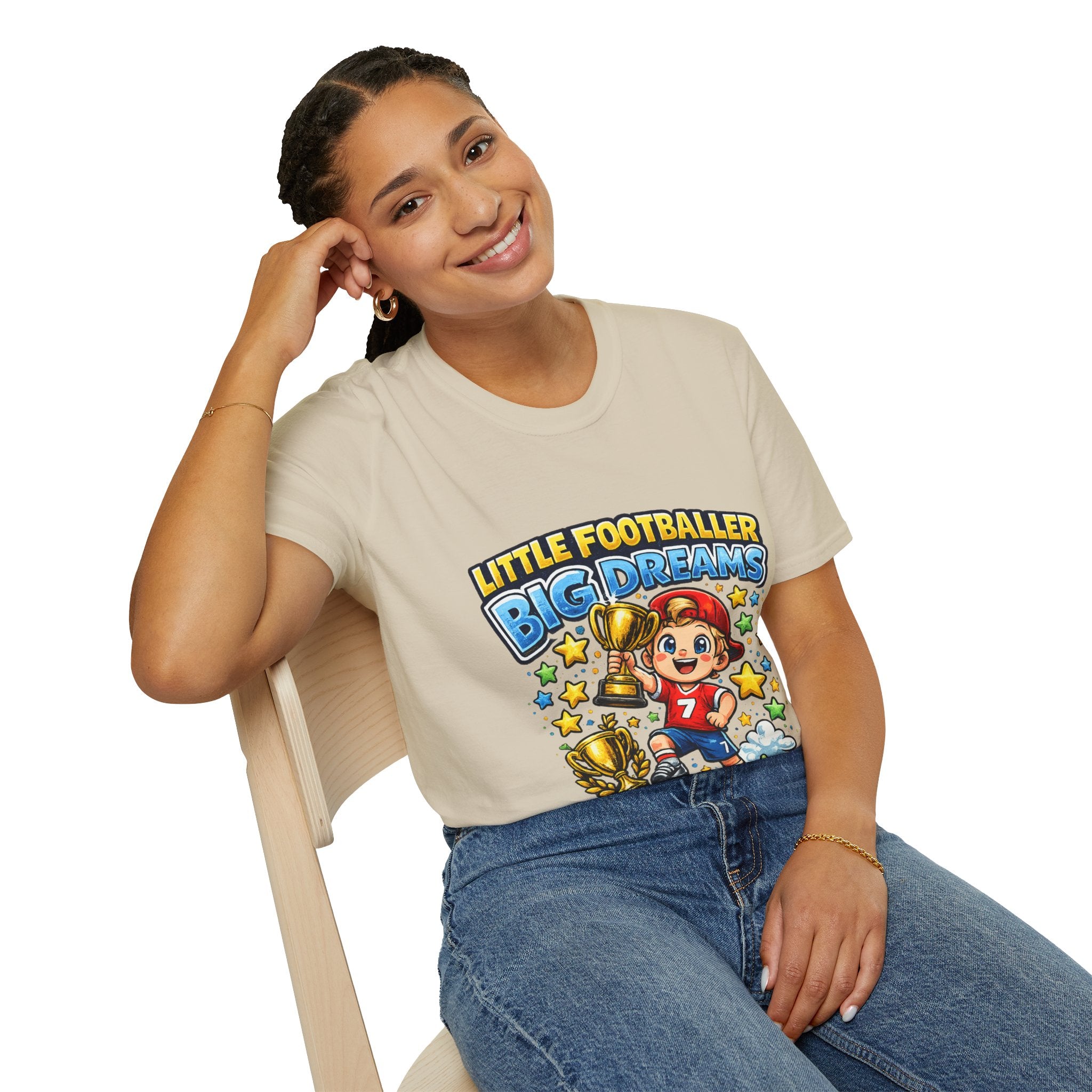 Kids Football T‑Shirt — "Little Footballer Big Dreams" Graphic Tee