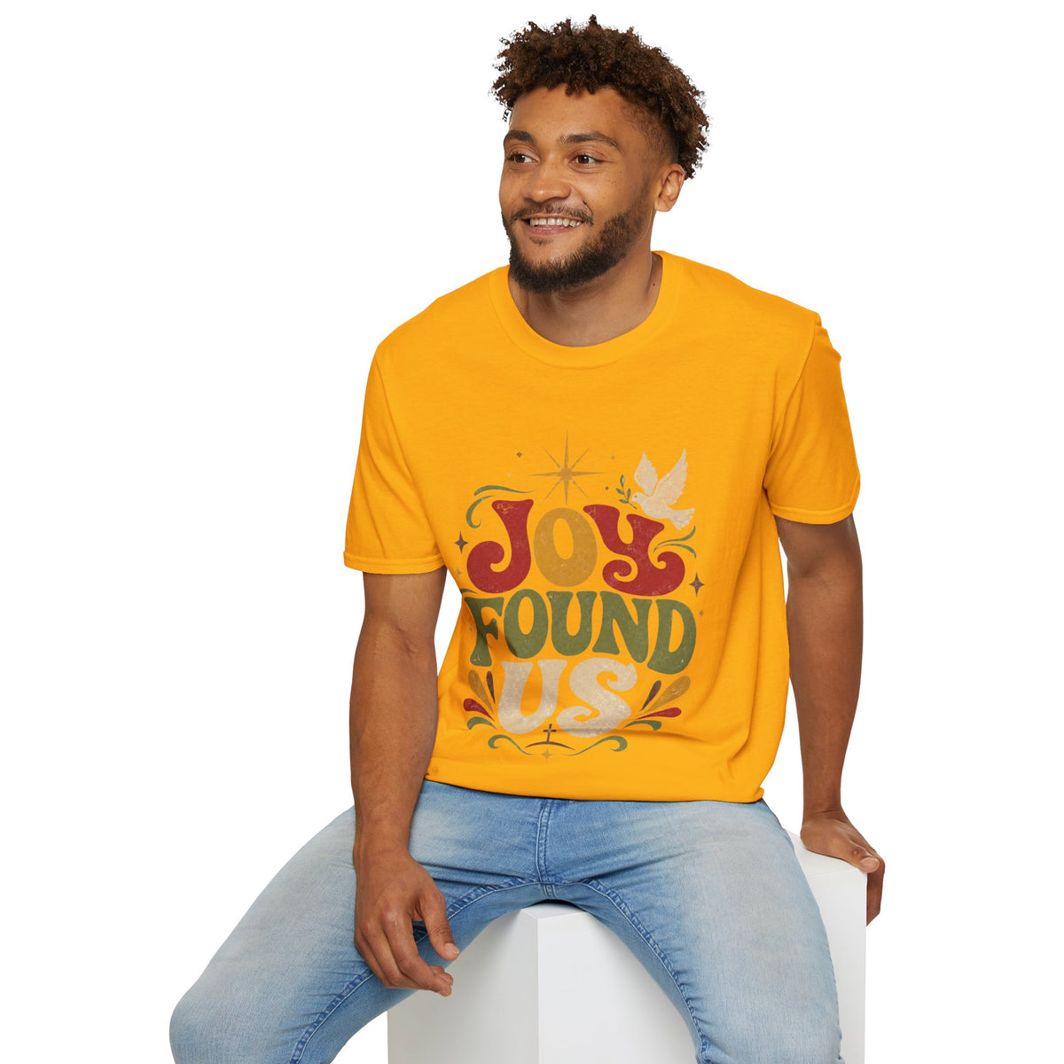 Joy Found Us T‑Shirt — Retro Christmas Holiday Graphic Tee