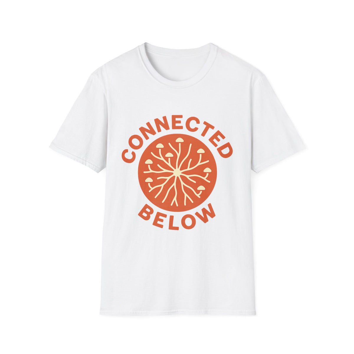 Connected Below Basketball Tee — Minimal Orange Logo T-Shirt - Trending Now - September 2026