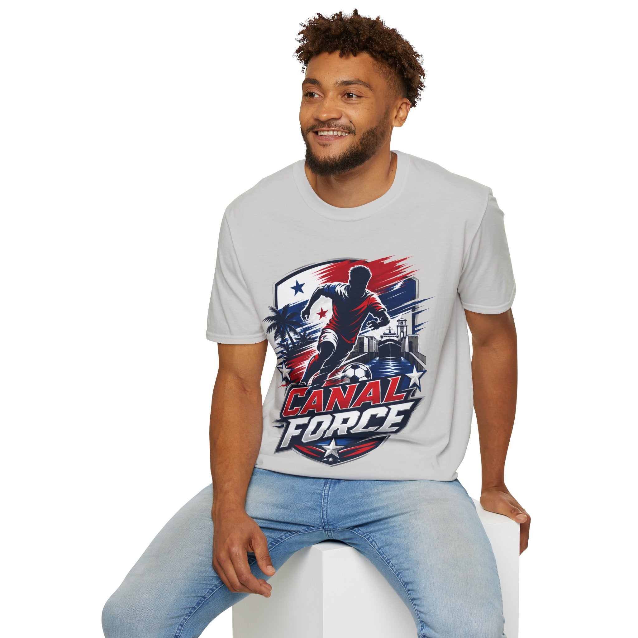 Canal Force Soccer T-Shirt - Patriotic Player Graphic Tee - Panama Shirt