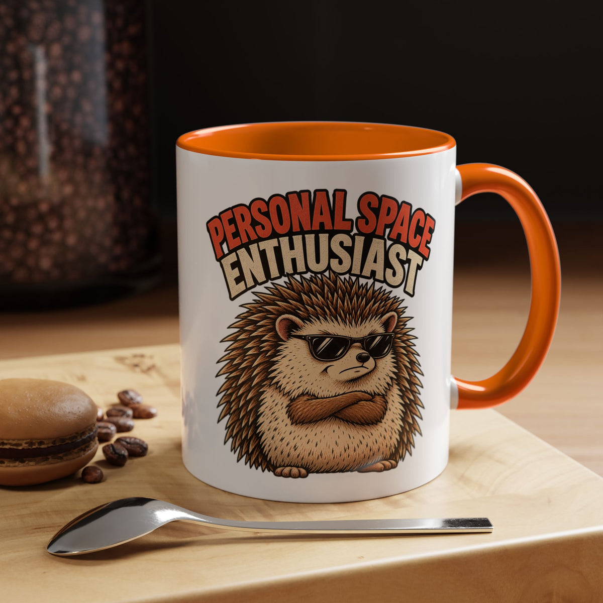 Funny And Witty "Personal Space Enthusiast" Accent Coffee Mug (11, 15oz)