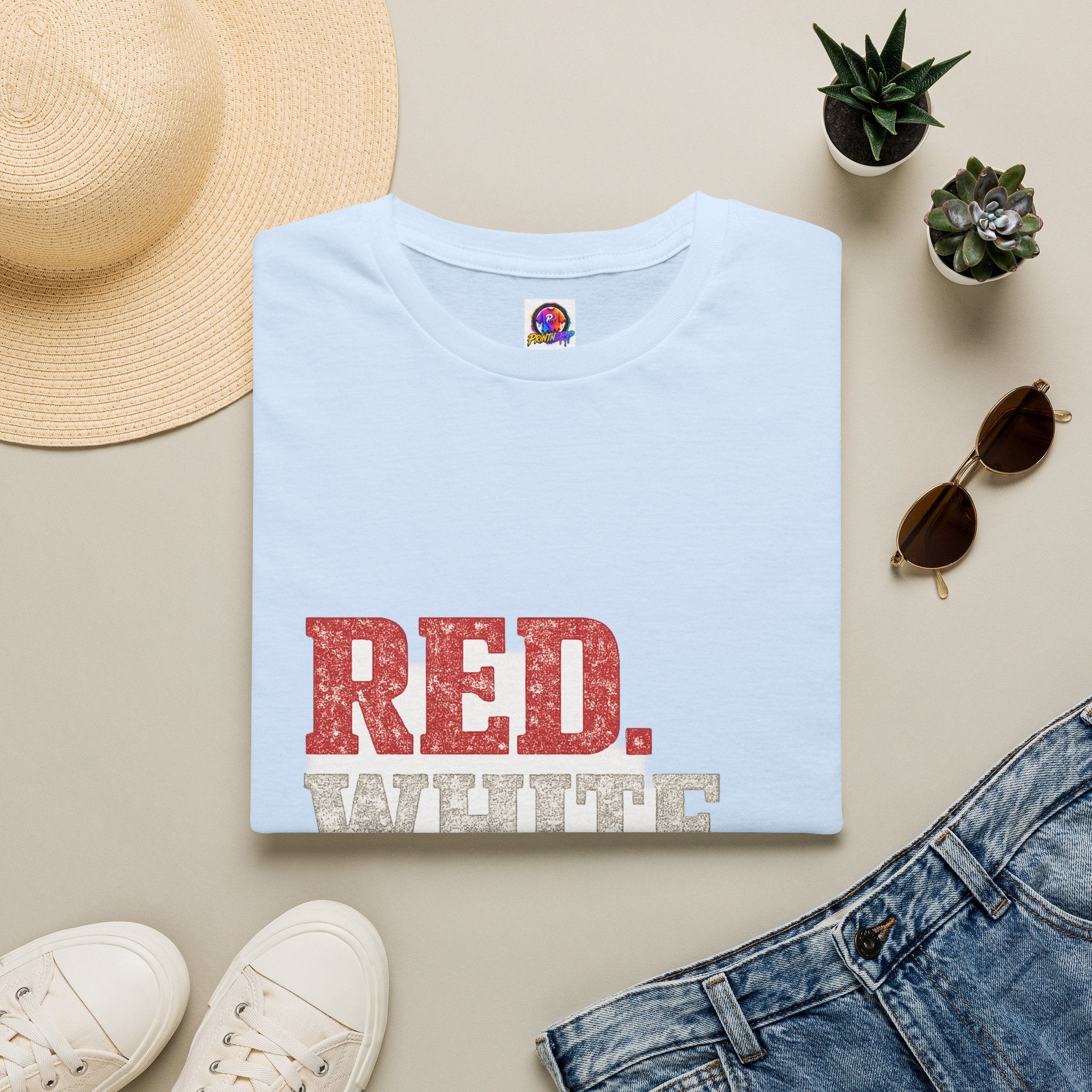 USA Patriotic 'Red. White. Go.' T-Shirt — 4th of July Independence Day Tee