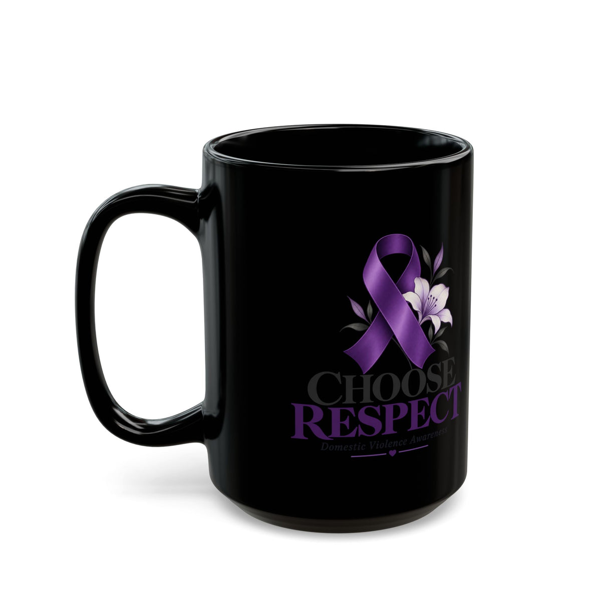 Choose Respect Purple Ribbon Domestic Violence Awareness Mug