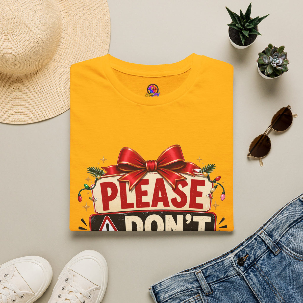 T-Shirt — "Please Don't Ask About My Life Plan" Funny Christmas Graphic Tee