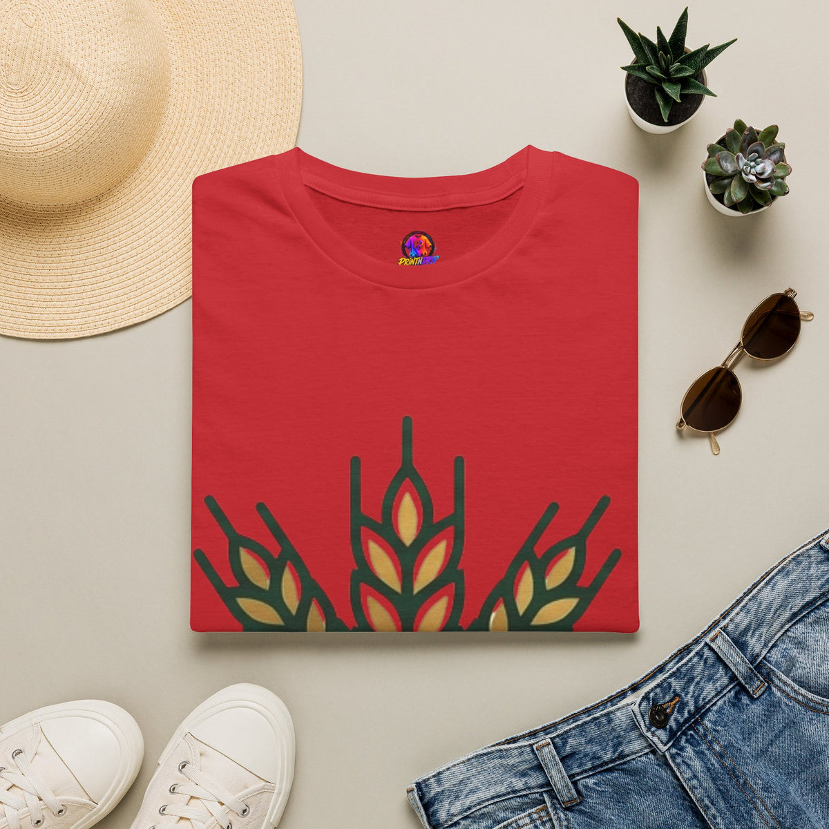 Virgo Zodiac Wheat Graphic T-Shirt