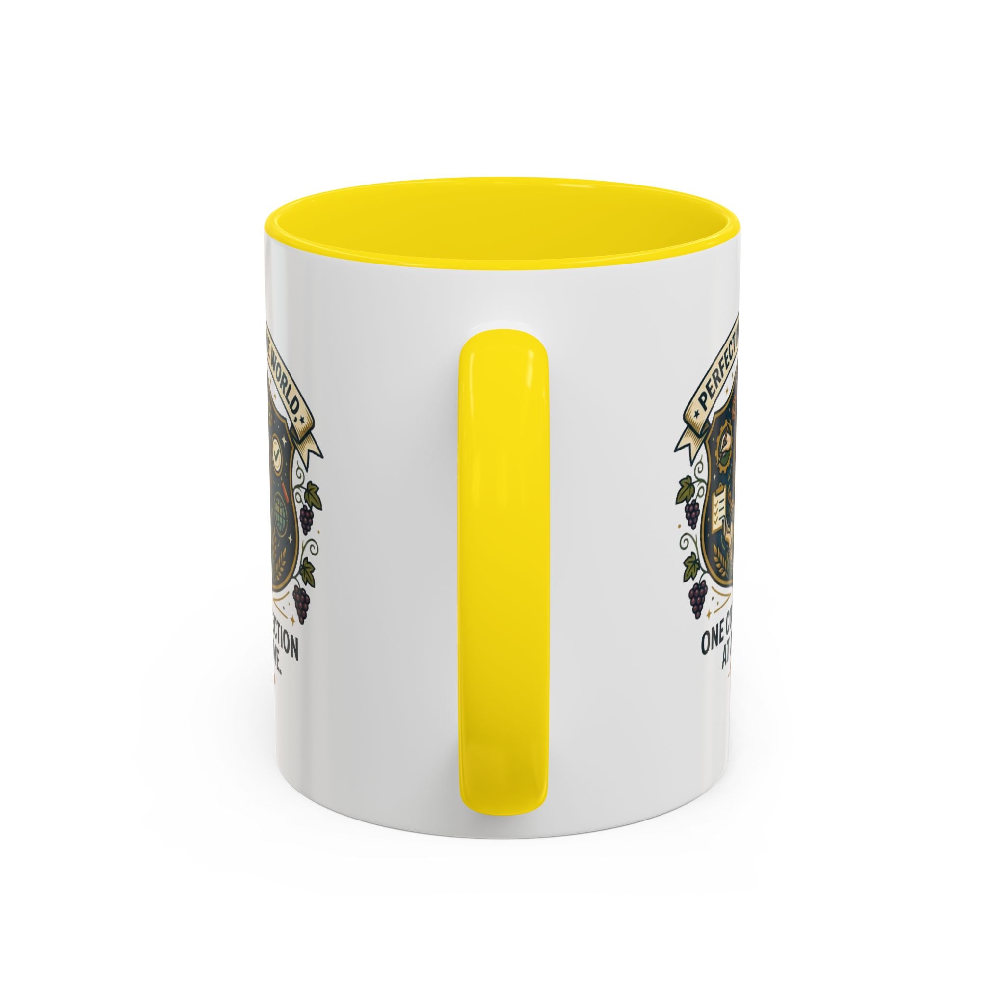 Virgo Coffee Mug — "Perfecting the World: One Correction at a Time" Accent Astrology Gift