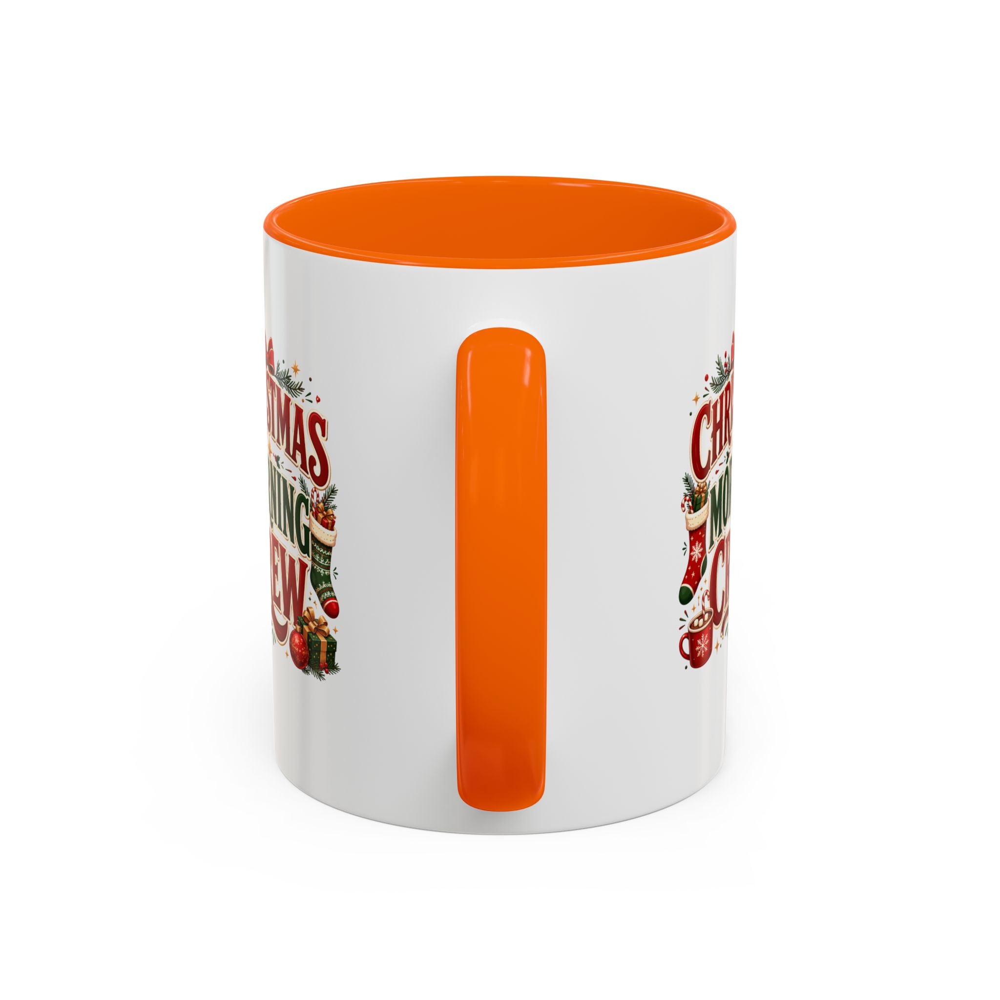 Christmas Morning Crew Accent Coffee Mug – Holiday Coffee Cup