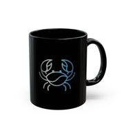 Cancer Zodiac Crab Mug – Astrology Coffee Cup (Black,