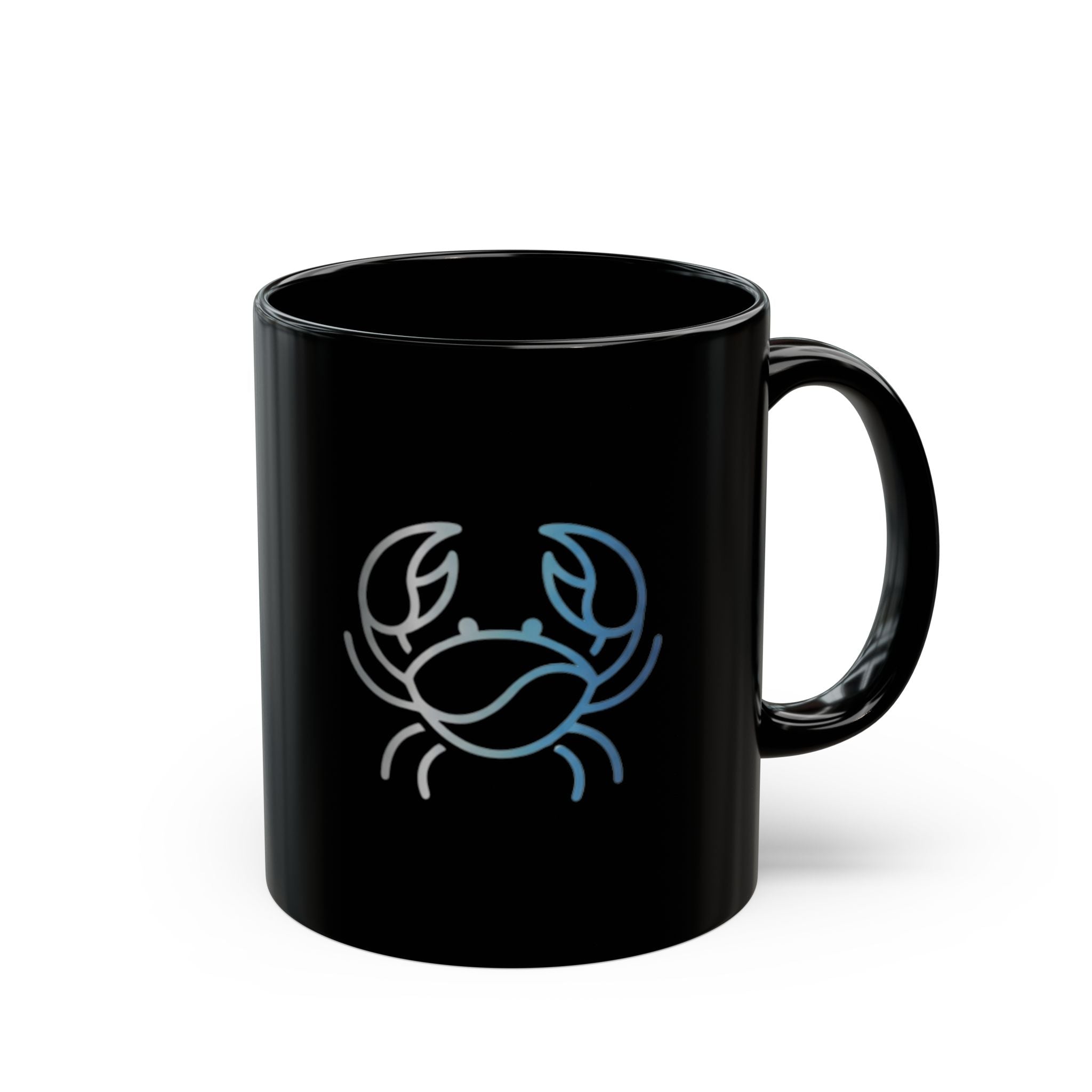 Cancer Zodiac Crab Mug – Astrology Coffee Cup (Black,