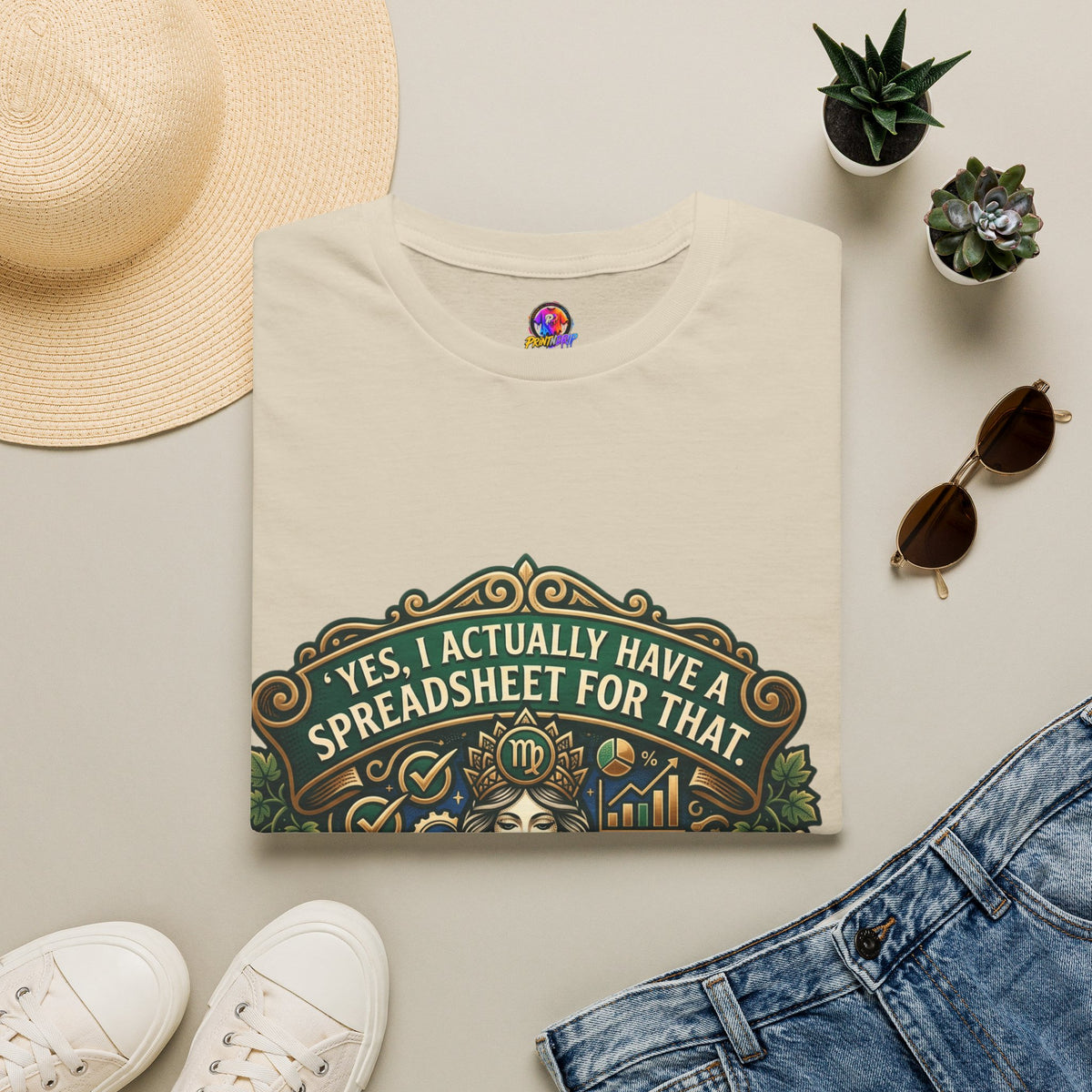Virgo Zodiac T‑Shirt — "Yes, I Actually Have a Spreadsheet for That"