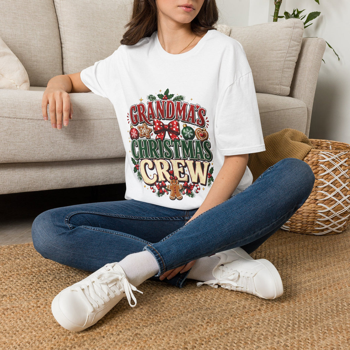 T-Shirt — Grandma's Christmas Crew Holiday Tee