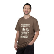 Weekend Forecast T-Shirt — "Ugly Sweater Parties with a Chan of Snacks" Holiday Tee - Trending Now - October 2026