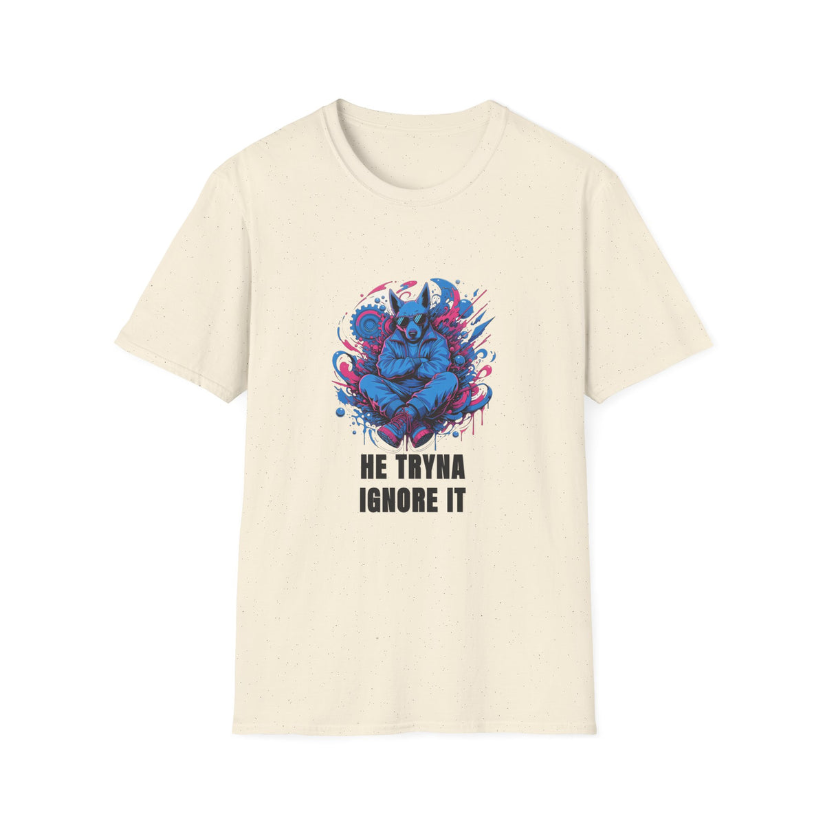 Mystic Wolf T-Shirt — "He Tryna Ignore It" Graphic Tee - Trending Now - August 2026