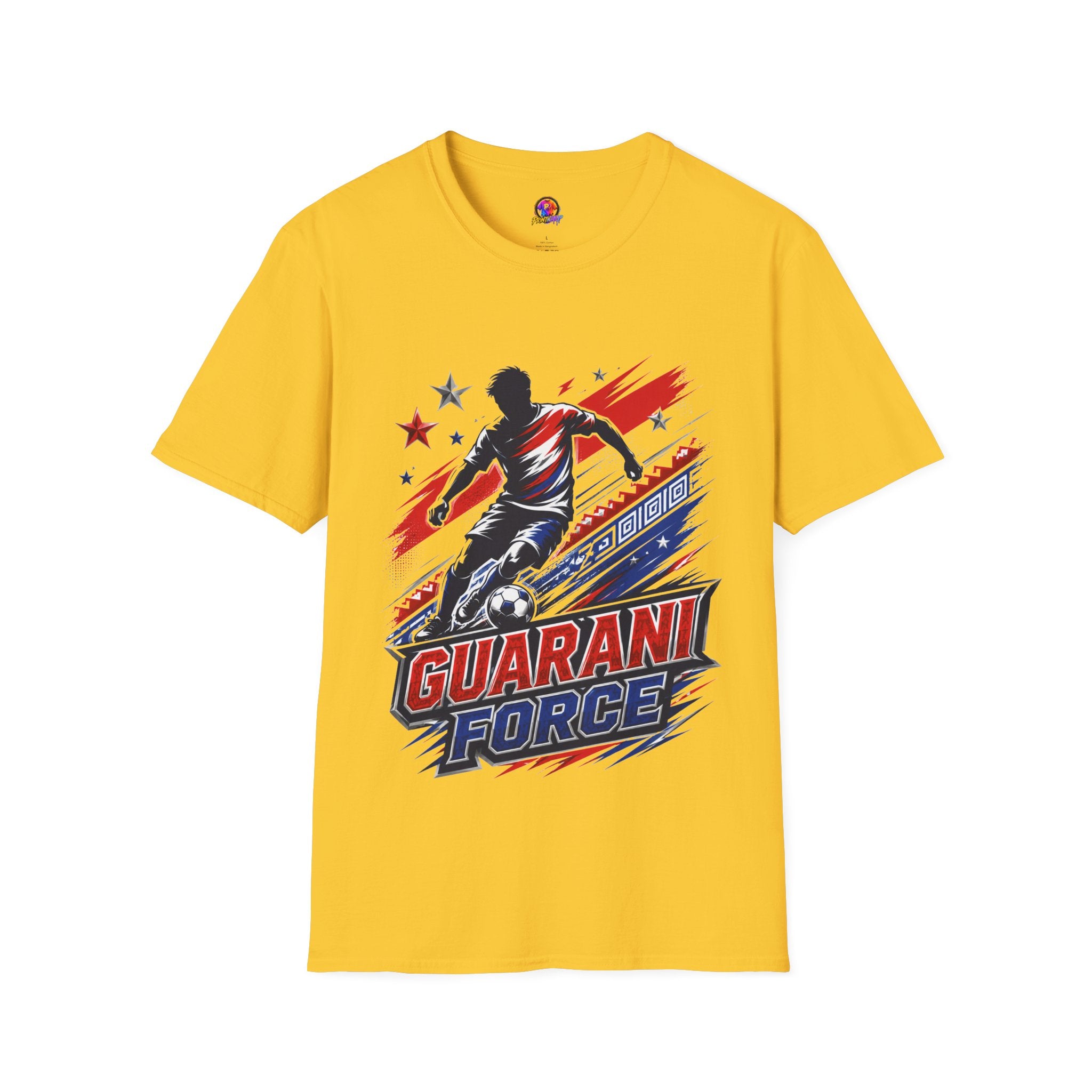 Paraguay Guarani Force Soccer T-Shirt — Red, White & Blue Futbol Fan Tee