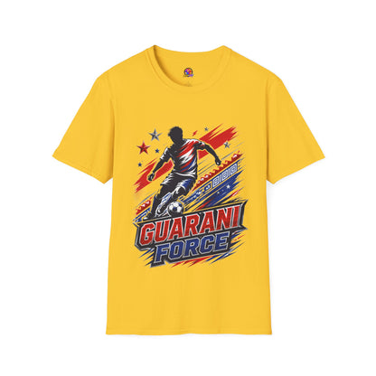 Paraguay Guarani Force Soccer T-Shirt — Red, White & Blue Futbol Fan Tee