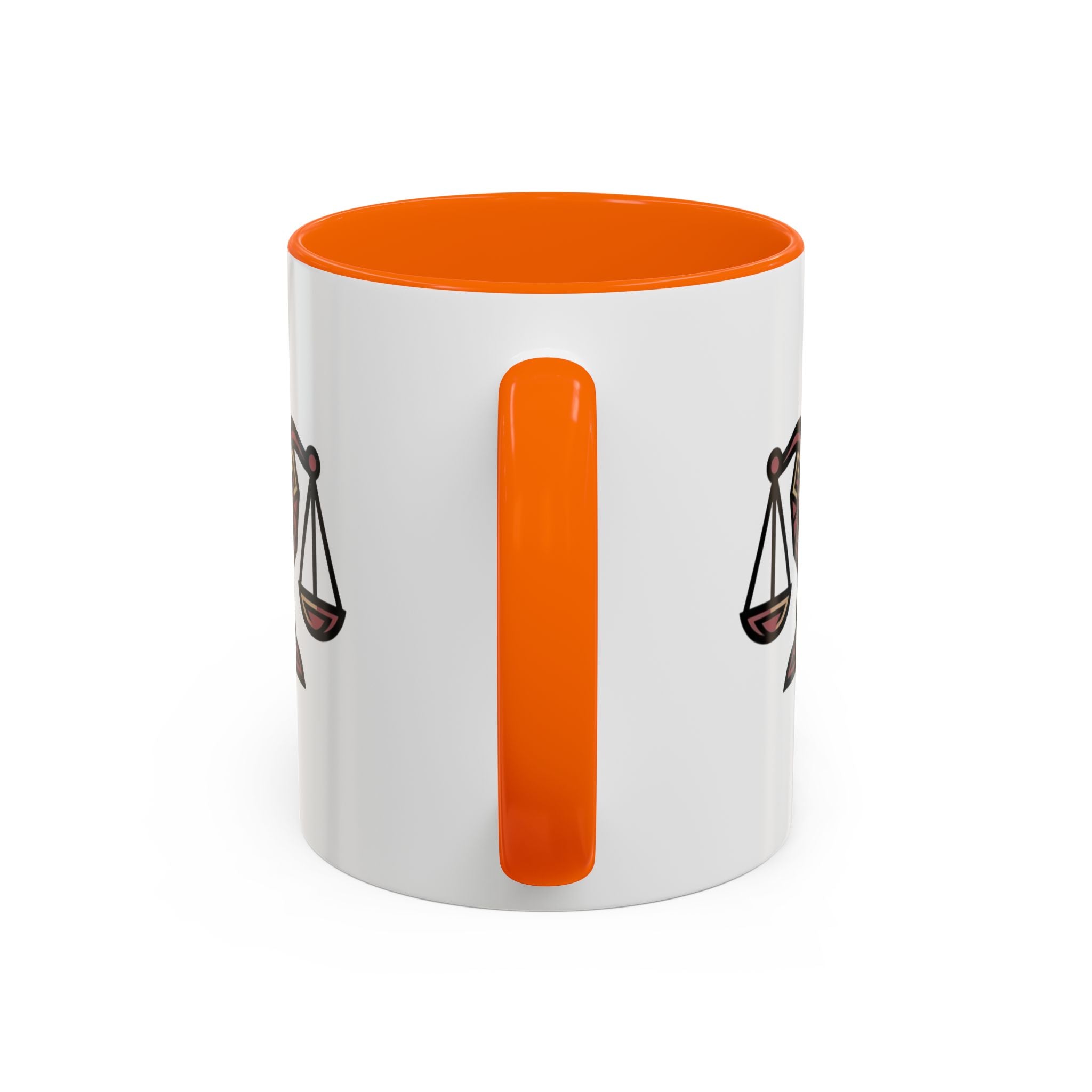 Libra Scales Accent Coffee Mug — Zodiac Balance Ceramic Mug