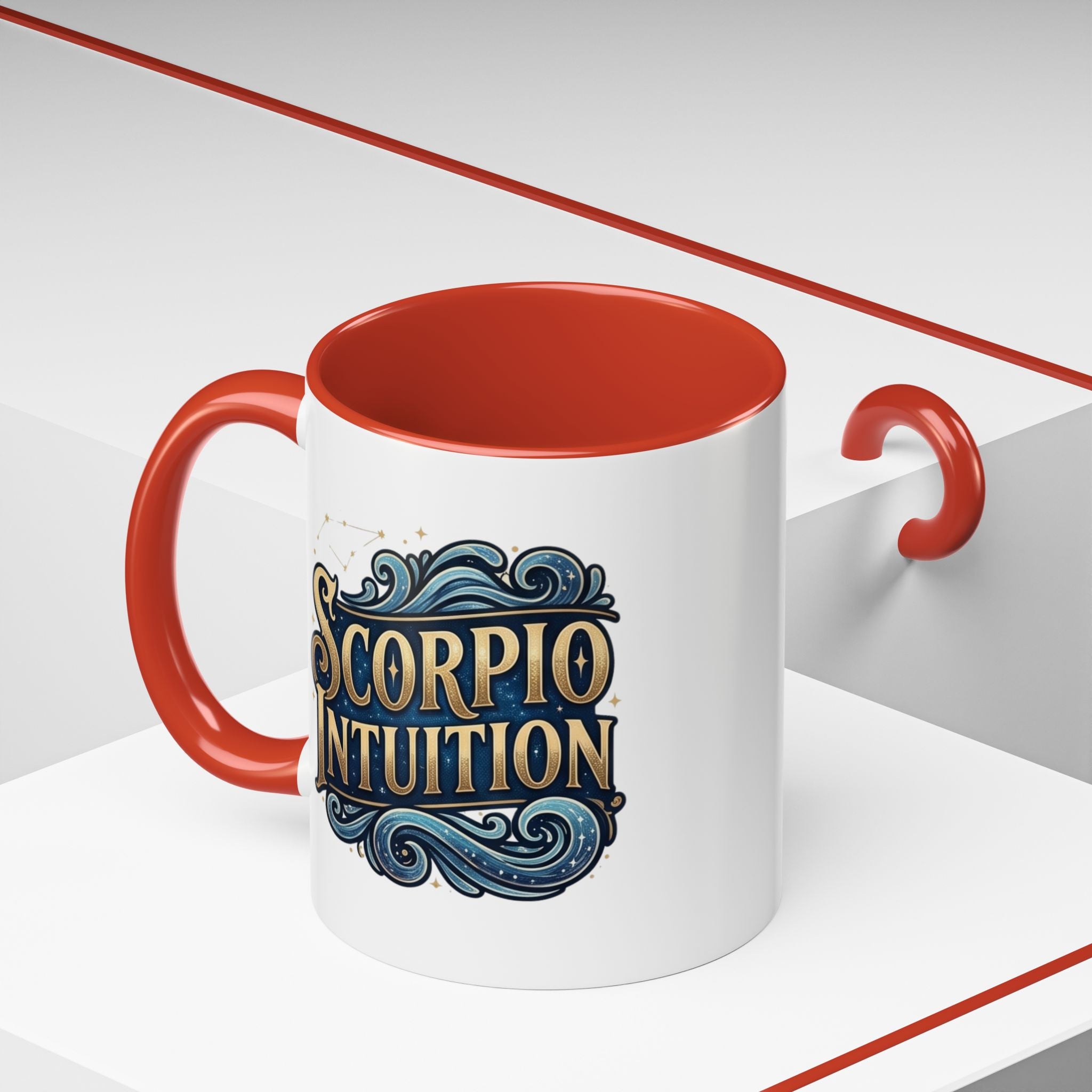 Scorpio Intuition Accent Coffee Mug — Zodiac Astrology Gift