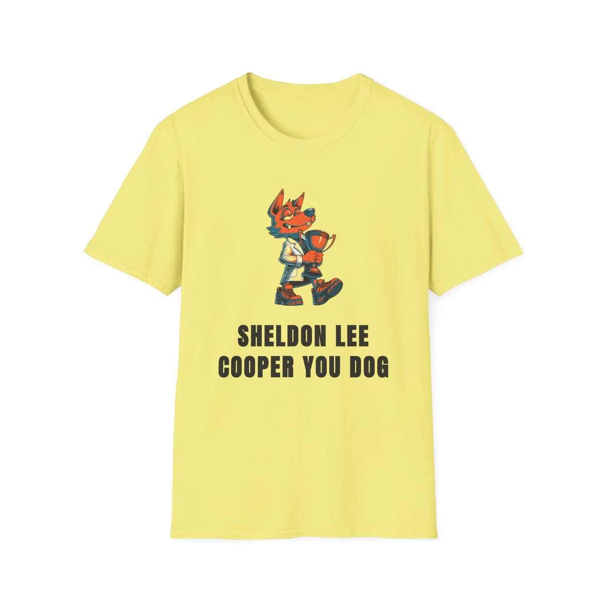 Cute Red Fox Graphic T-Shirt — "Sheldon Lee Cooper You Dog" - Trending Now - September 2026