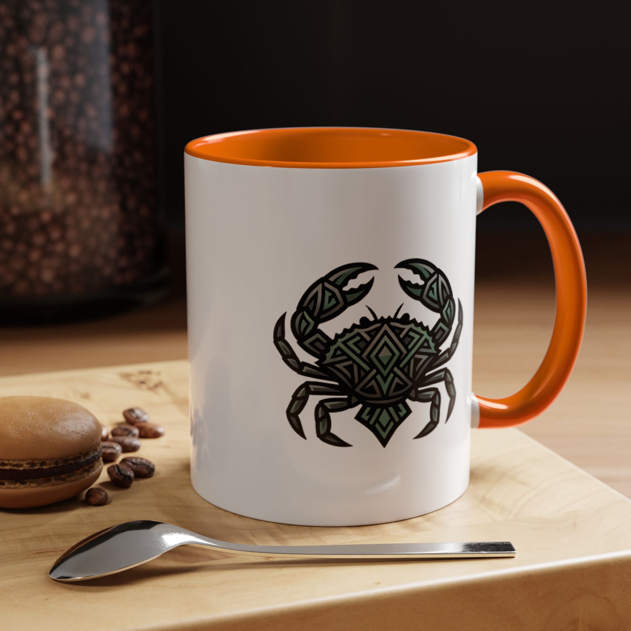 Cancer Zodiac Coffee Mug — Geometric Crab Accent Mug