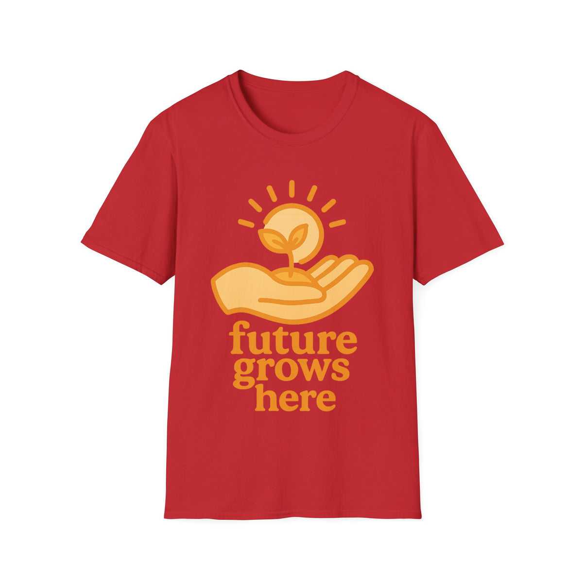 T-Shirt — "Future Grows Here" Sunseed Graphic - Trending Now - September 2026