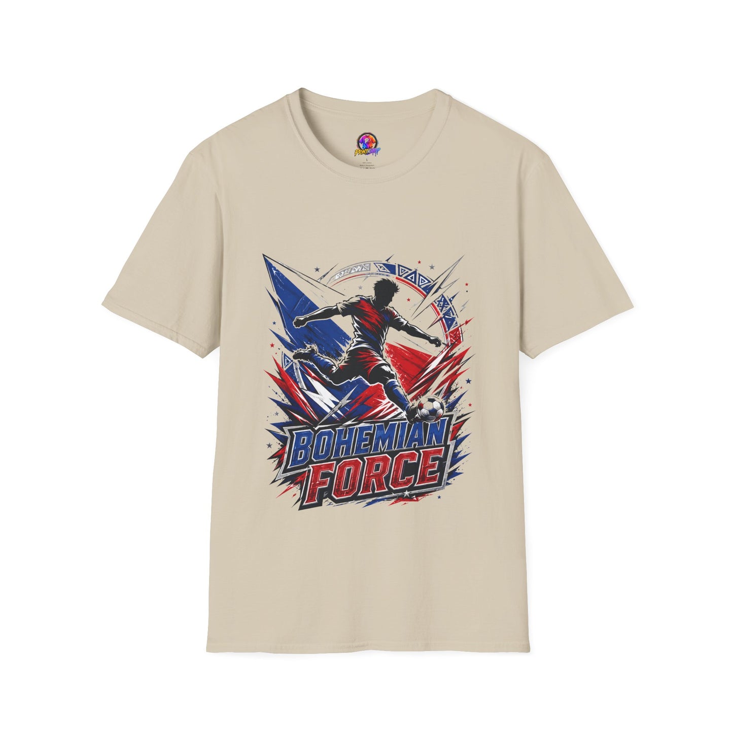Czechia Bohemian Force Graphic T‑Shirt — Energetic Soccer Player Silhouette