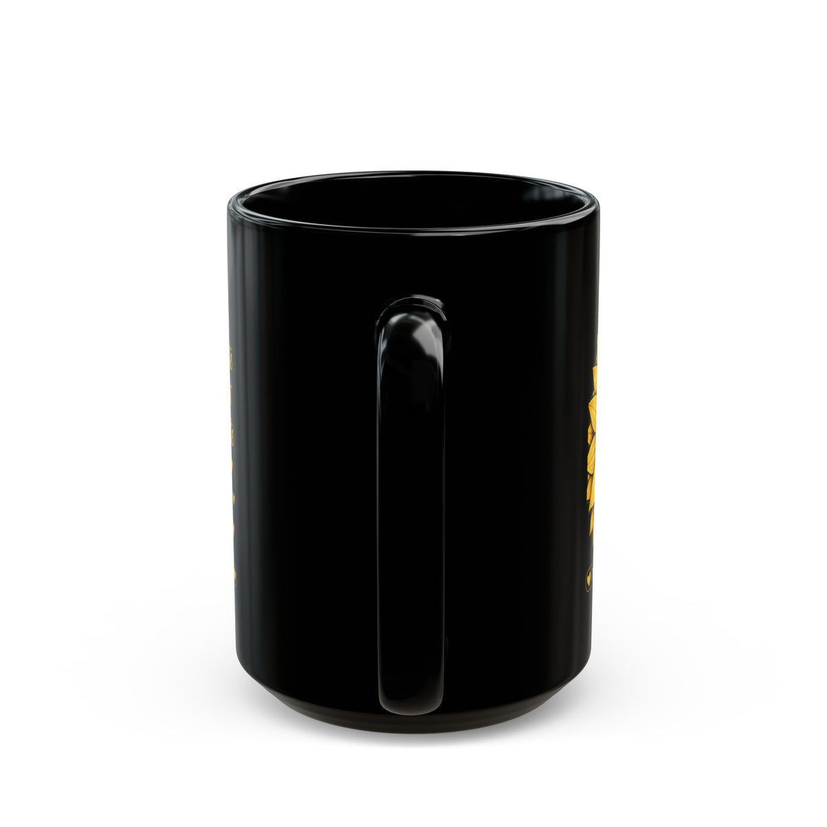 Childhood Cancer Awareness Sunflower Mug – Inspire Advocate Support Educate Love Hope Cure (Black, 11oz/15oz)