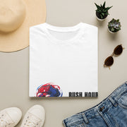 Rush Hour Energy Bold Abstract Fluid Art White Graphic Tee - Trending Now - September 2026
