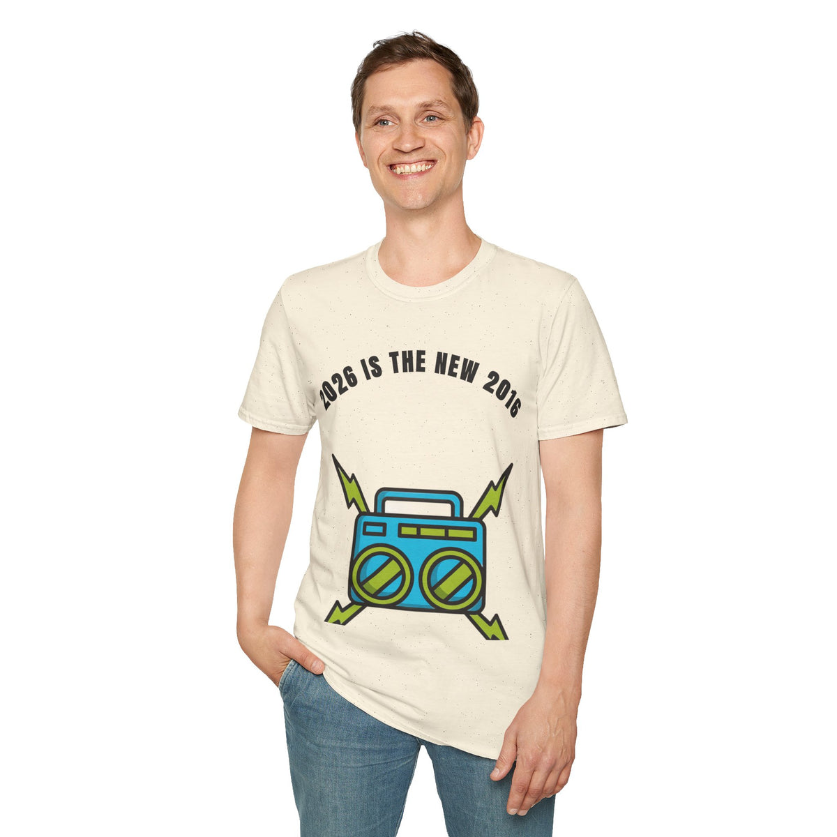 2026 Is The New 2016 T-Shirt — Retro Boombox Graphic Tee - Trending Now - September 2026