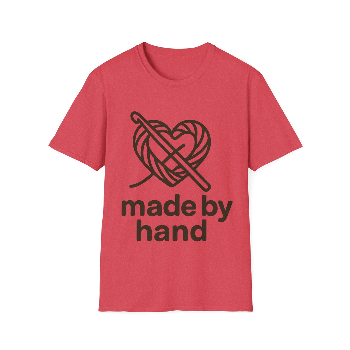 "Made By Hand" Minimalist Maker Tee | Crochet Knitting Crafter T-Shirt - Trending Now - September 2026
