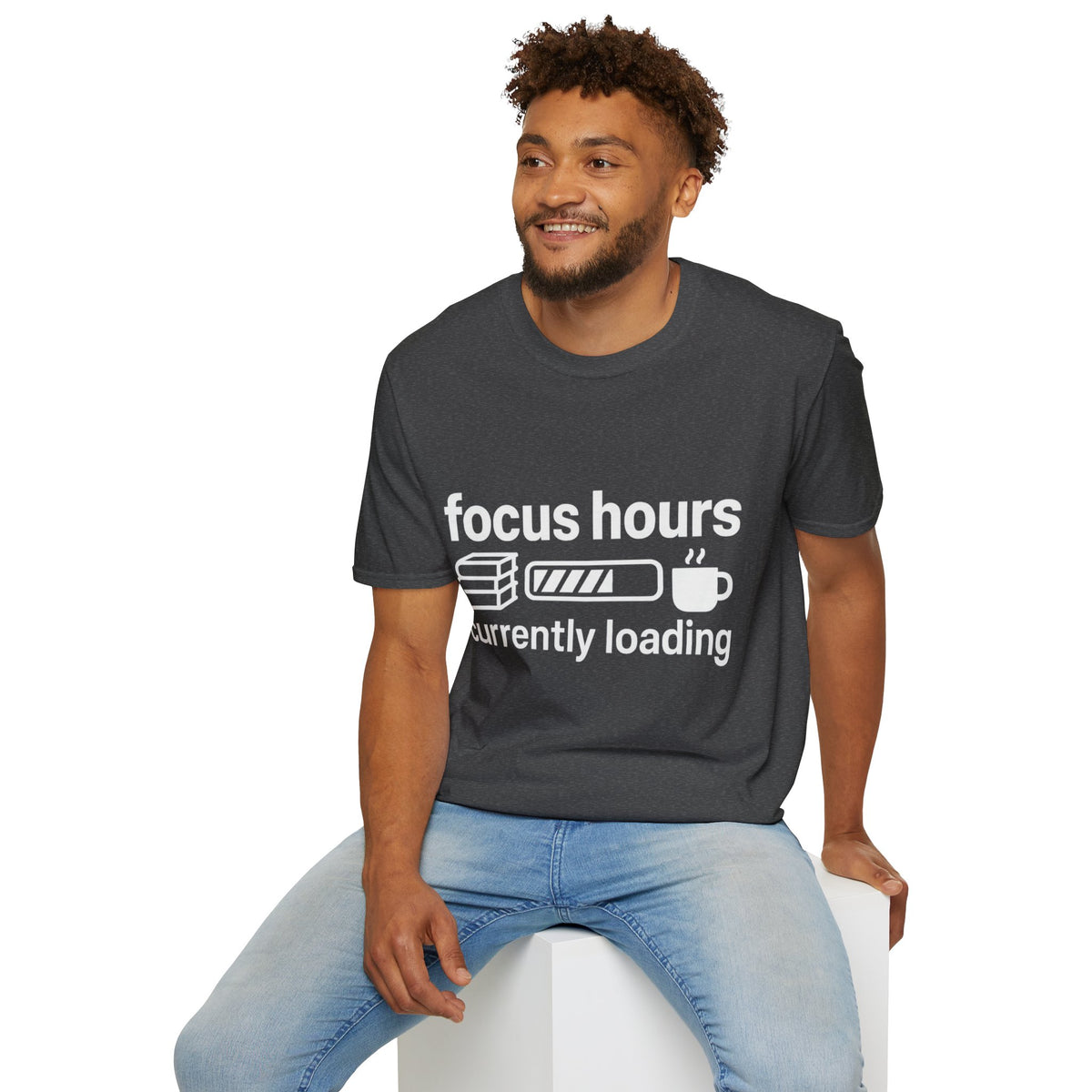 Focus Hours T-Shirt — "Focus Hours Currently Loading" Graphic Tee for Productivity & Remote Work - Trending Now - August 2026 Trends - Everyday T-Shirt