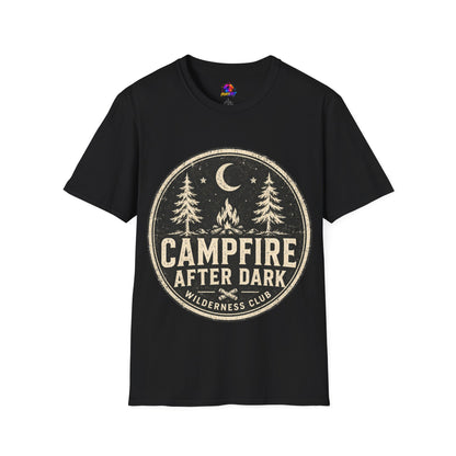 Campfire After Dark Tee — Vintage Wilderness Camping T-Shirt