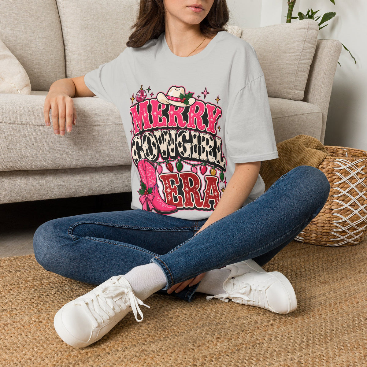 Merry Cowgirl Christmas T-Shirt