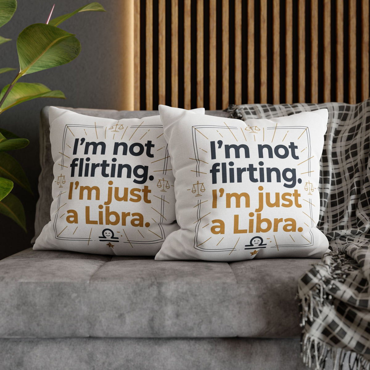 Libra Pillowcase - I Am Not Flirting, I Am Just Libra Polyester Pillowcase