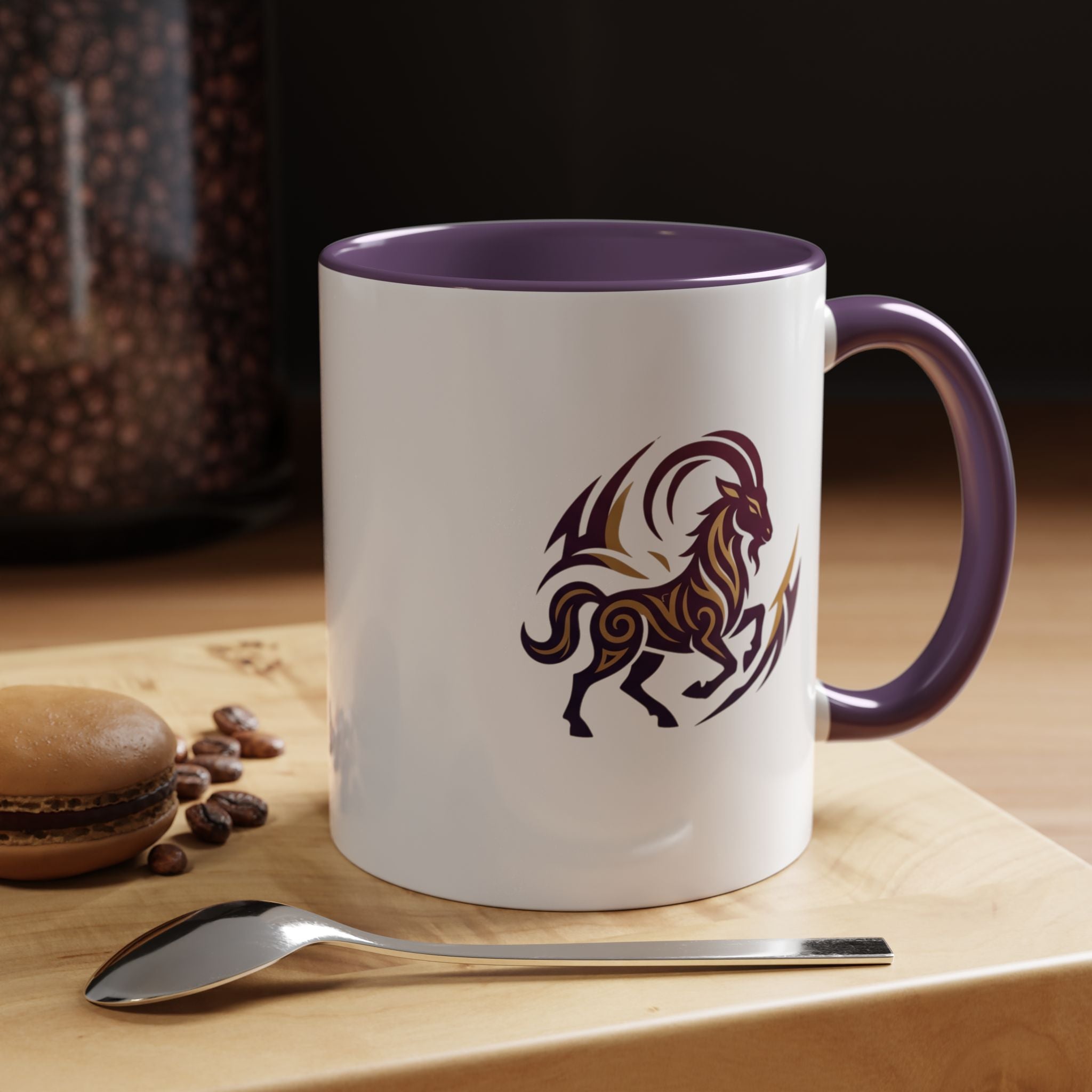Capricorn Tribal Goat Accent Coffee Mug — Zodiac Horoscope Gift