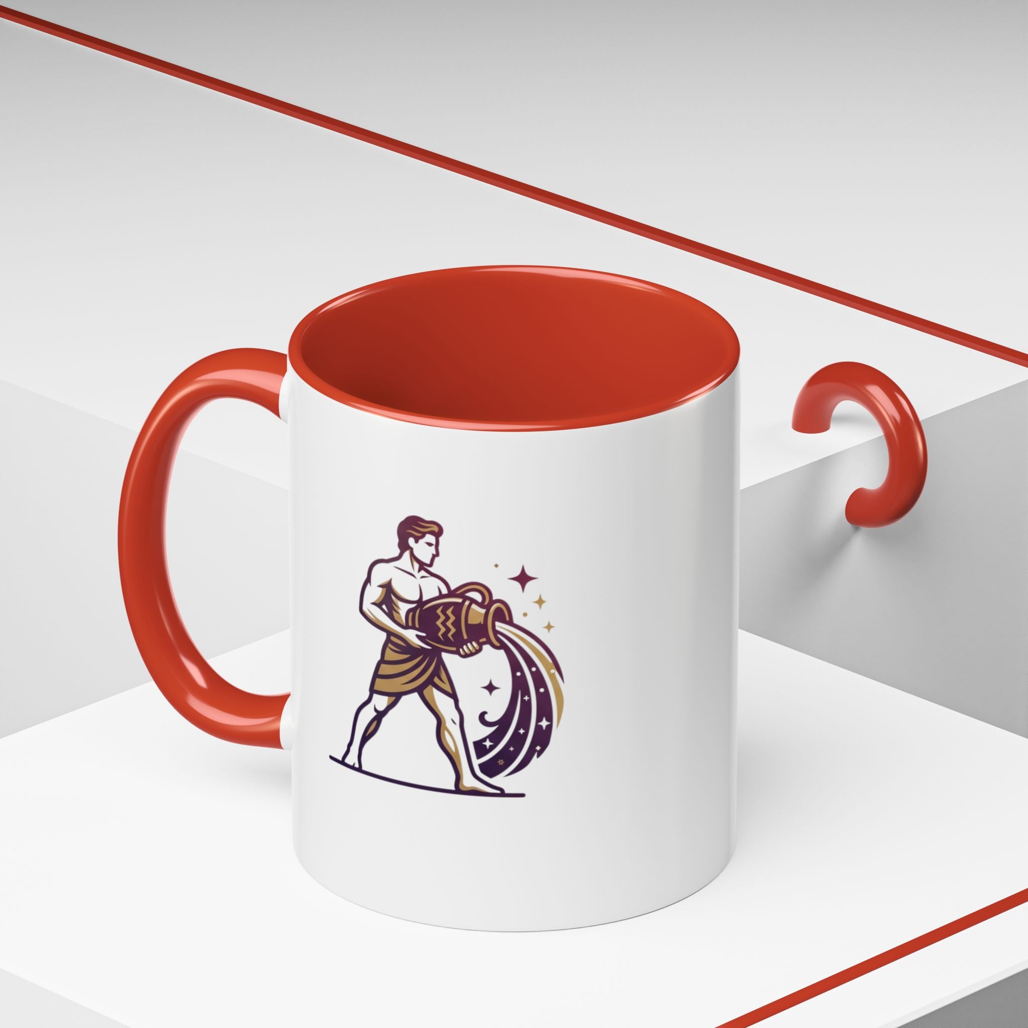 Aquarius Zodiac Coffee Mug — Water Bearer Astrology Gift