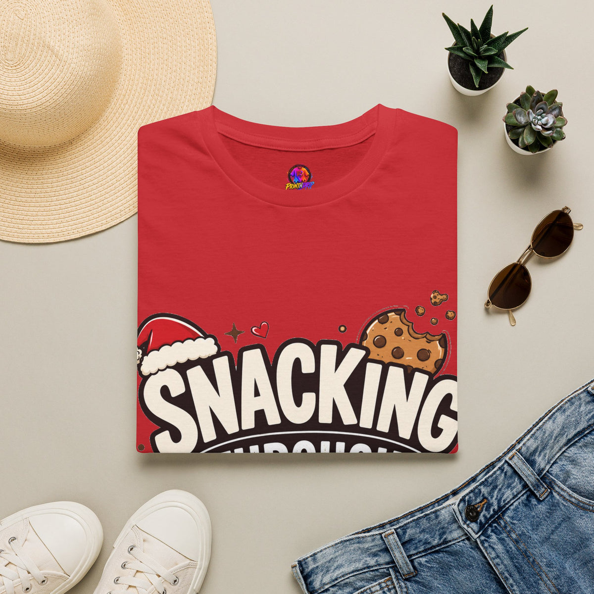 Snacking Through Christmas T-Shirt — Funny Holiday Cookie Tee