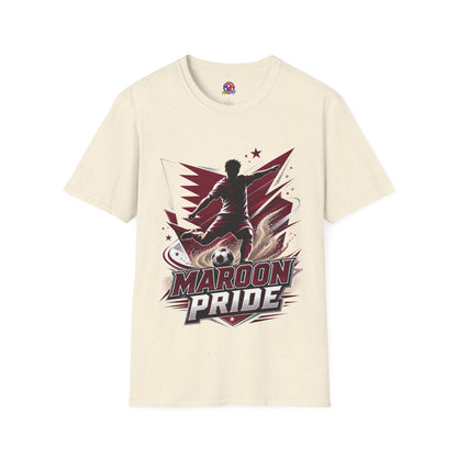 Qatar Maroon Pride Soccer T-Shirt — Silhouette Player Graphic Tee