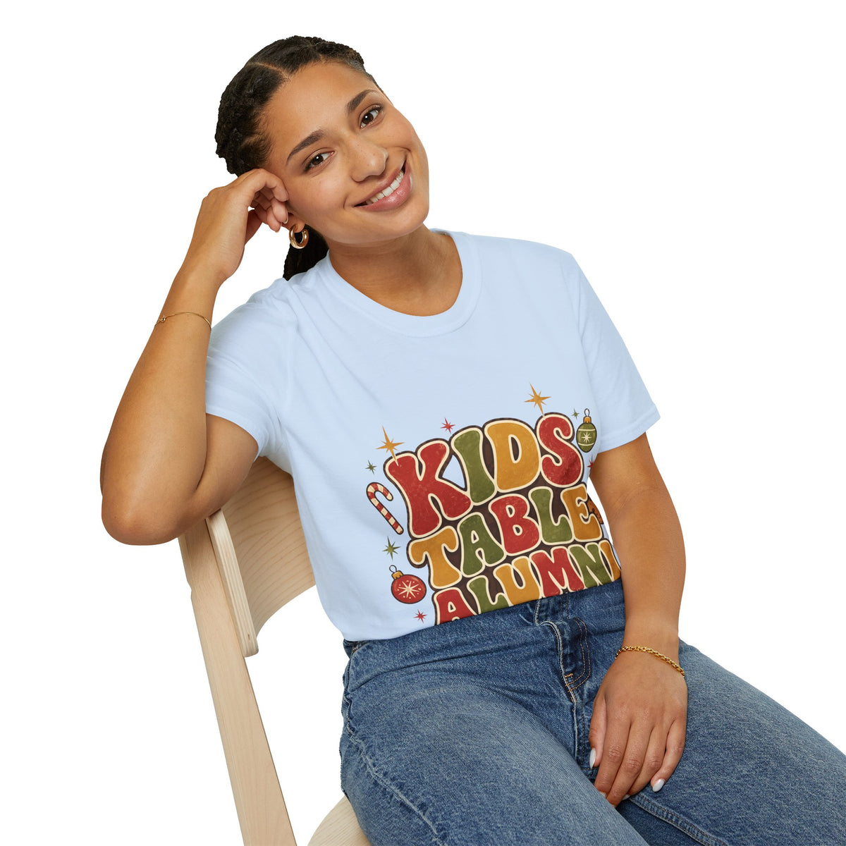 Kids Table Alumni T-Shirt — Retro Holiday Family Dinner Tee