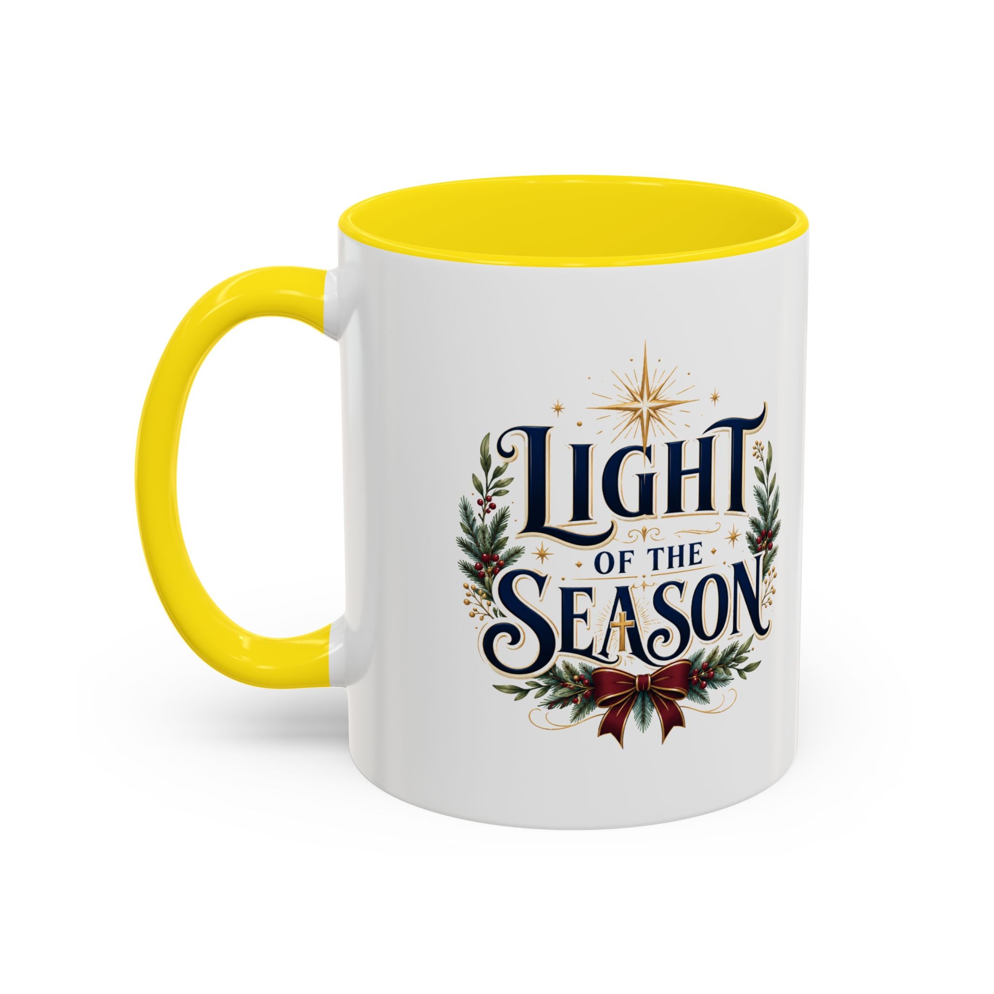 Christmas Light of the Season Accent Coffee Mug — Holiday Christmas Tea Cup